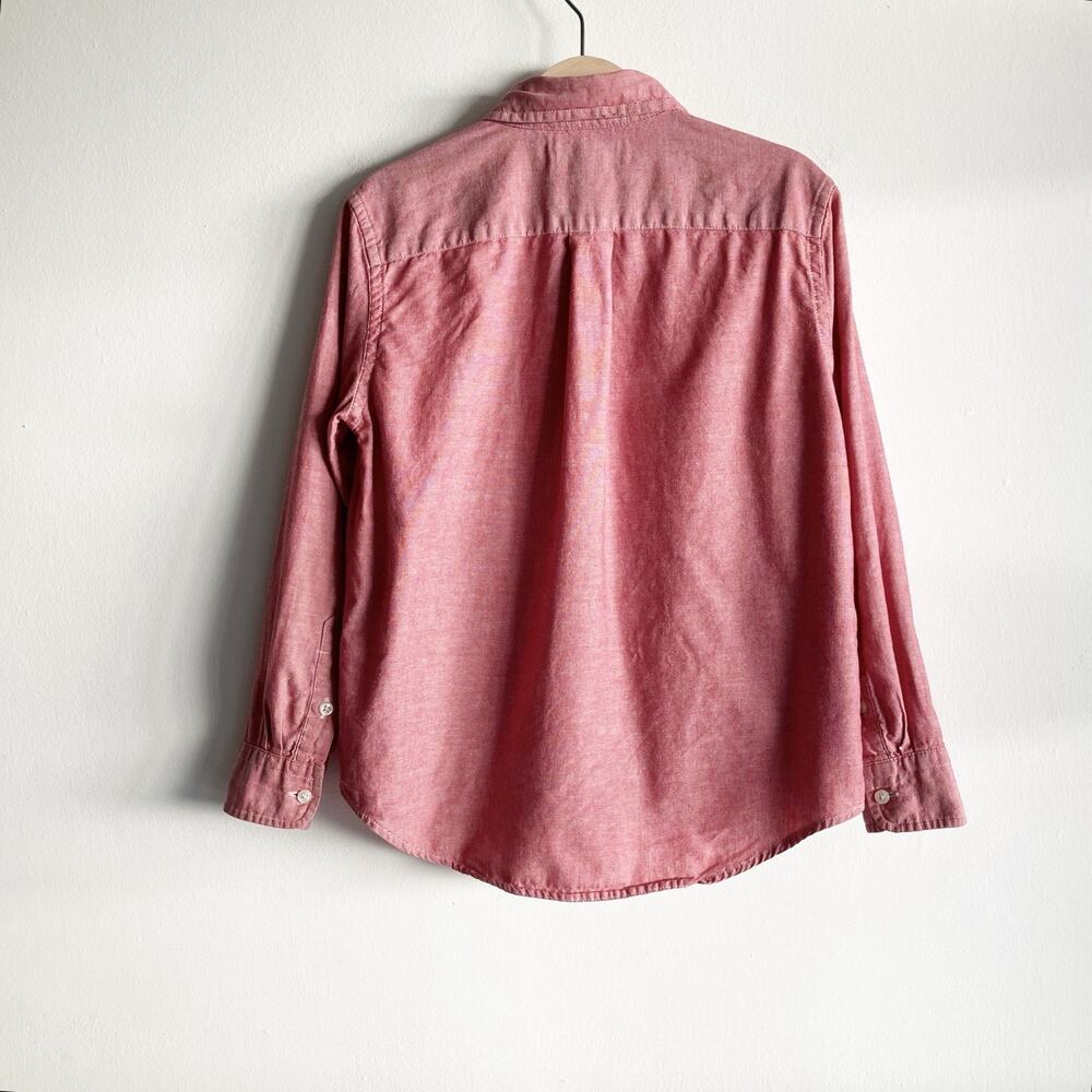 Ralph Lauren Boys 6 Button Down Shirt Long Sleeve Red Embroidered Logo - Picture 4 of 6